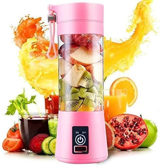 Mini Portable Electric Blender – 6-Blade USB Rechargeable Juicer, 380ml Capacity"