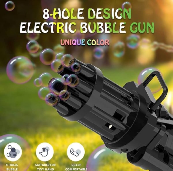 8-Hole Electric Bubble Gun | Automatic Bubble Blower Machine