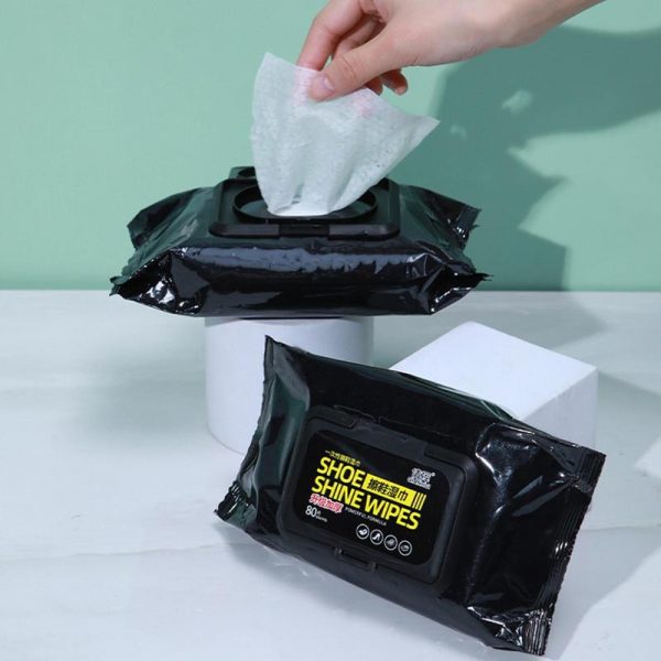 Disposable Shoe Cleaning Wipes | Quick Shine Pack (80 Wipes)