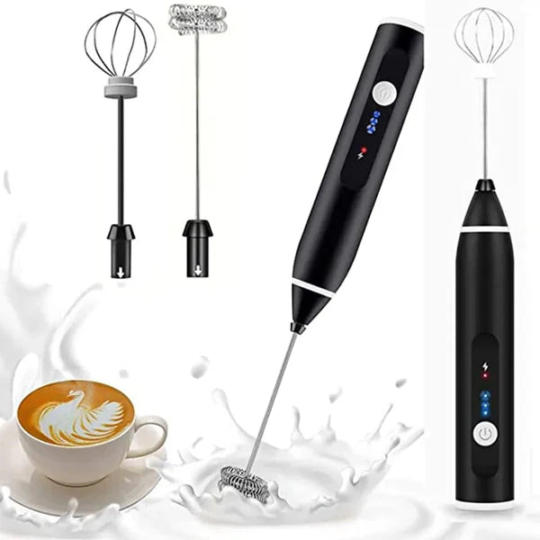 "Electric Rechargeable Coffee Frother & Egg Beater"