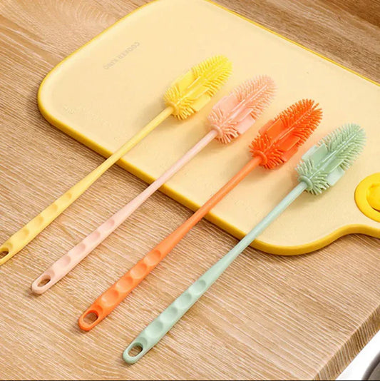 Silicone Long-Handled Cup Brush | Cleaning Tool for Bottles & Glasses